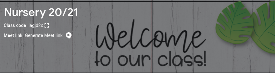 Nursery Classroom Code -  iagjd2x